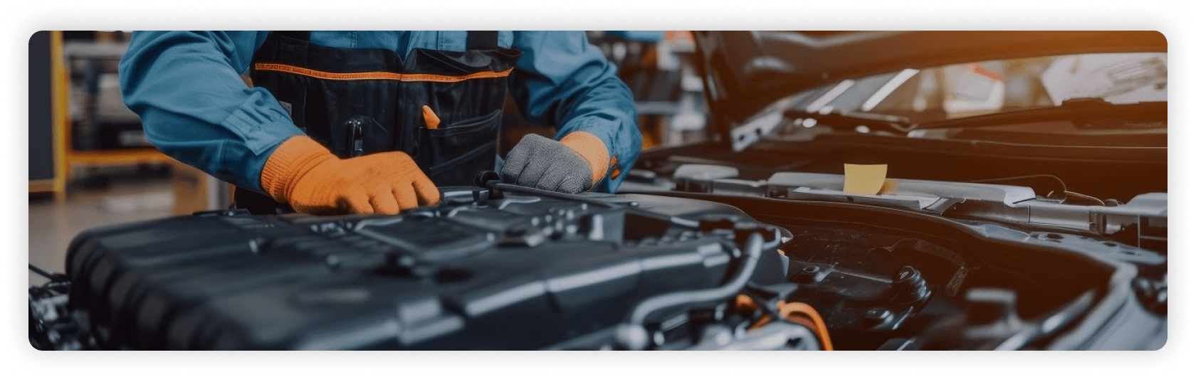 Diagnostic equipment plugged into a vehicle at Dom's Garage Services